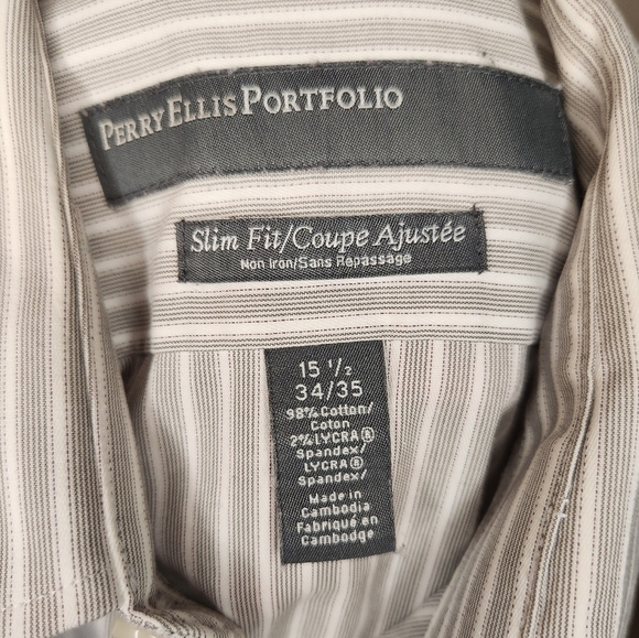 Perry Ellis Men's pinstripe dress shirt - Picture 10 of 10